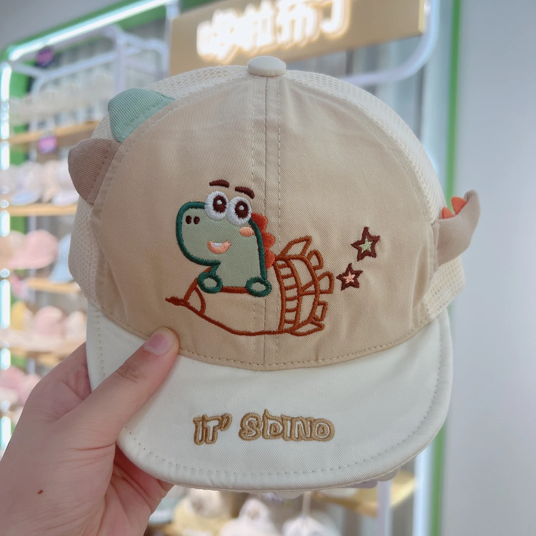 dudula/嘟嘟啦夏男童大檐帽子婴儿帽纯棉透气帽宝宝鸭舌帽3510