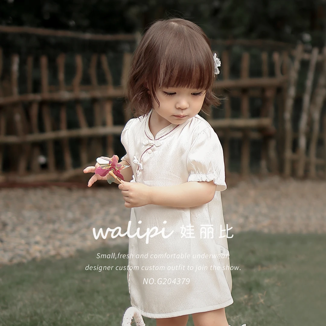 娃丽比25年女宝唯美清新公主田园碎花纯棉舒适甜美外出连衣裙合集