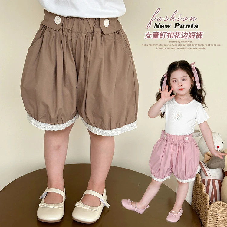 裤子韩版夏季女童中小童儿童洋气休闲百搭宝宝外穿薄款宽松时尚