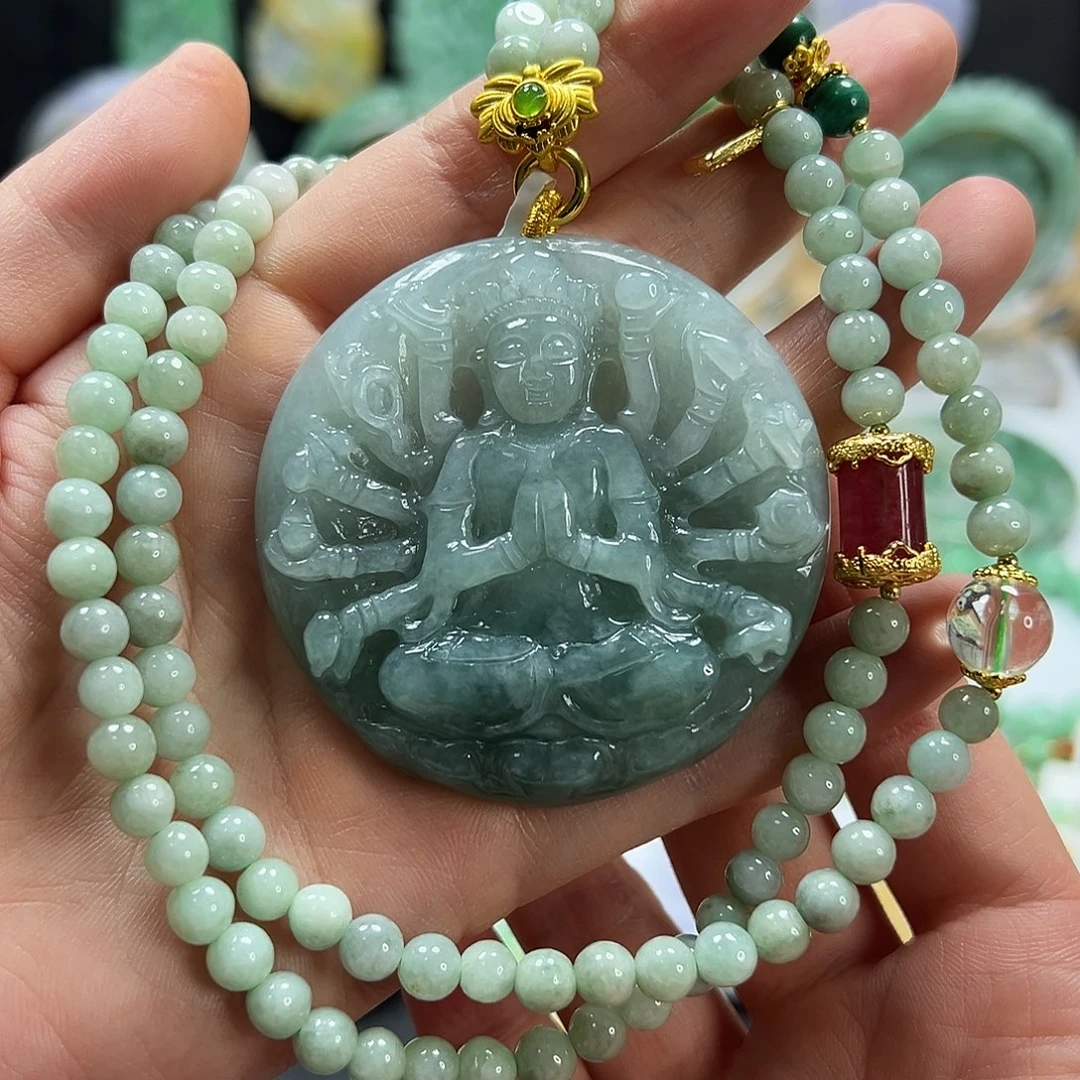 翡翠未镶嵌颈饰吊坠