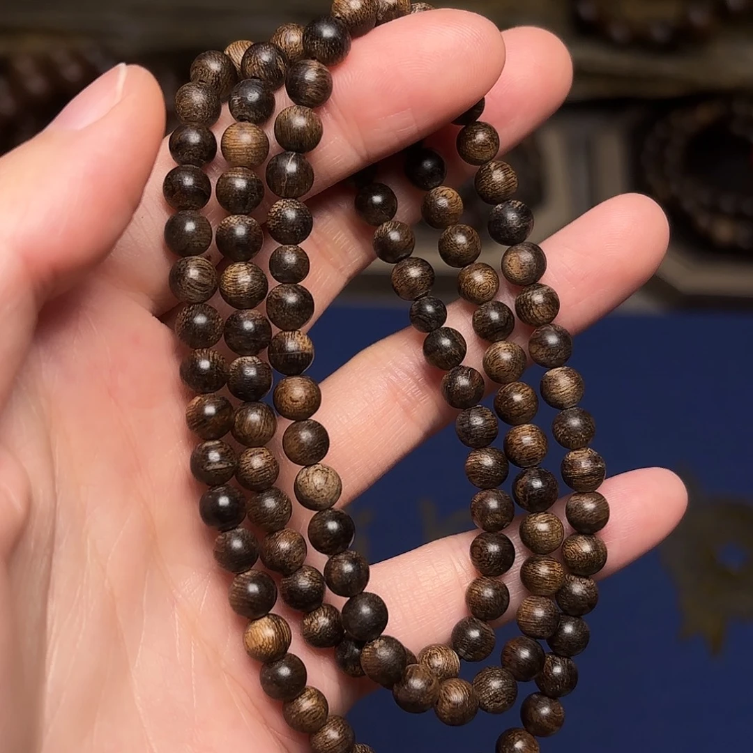 沉香手串越南芽庄白棋楠帝王瘤疤料0.5×108