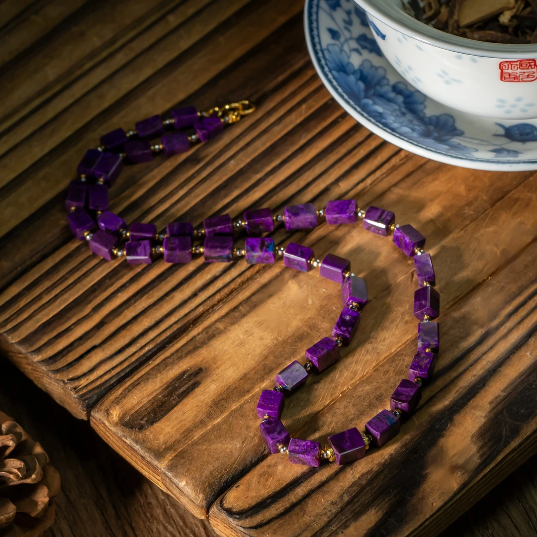 世间臻宝-帝心 | 18K金帝王紫舒俱来锁骨链/多样性/40cm/P6055/3