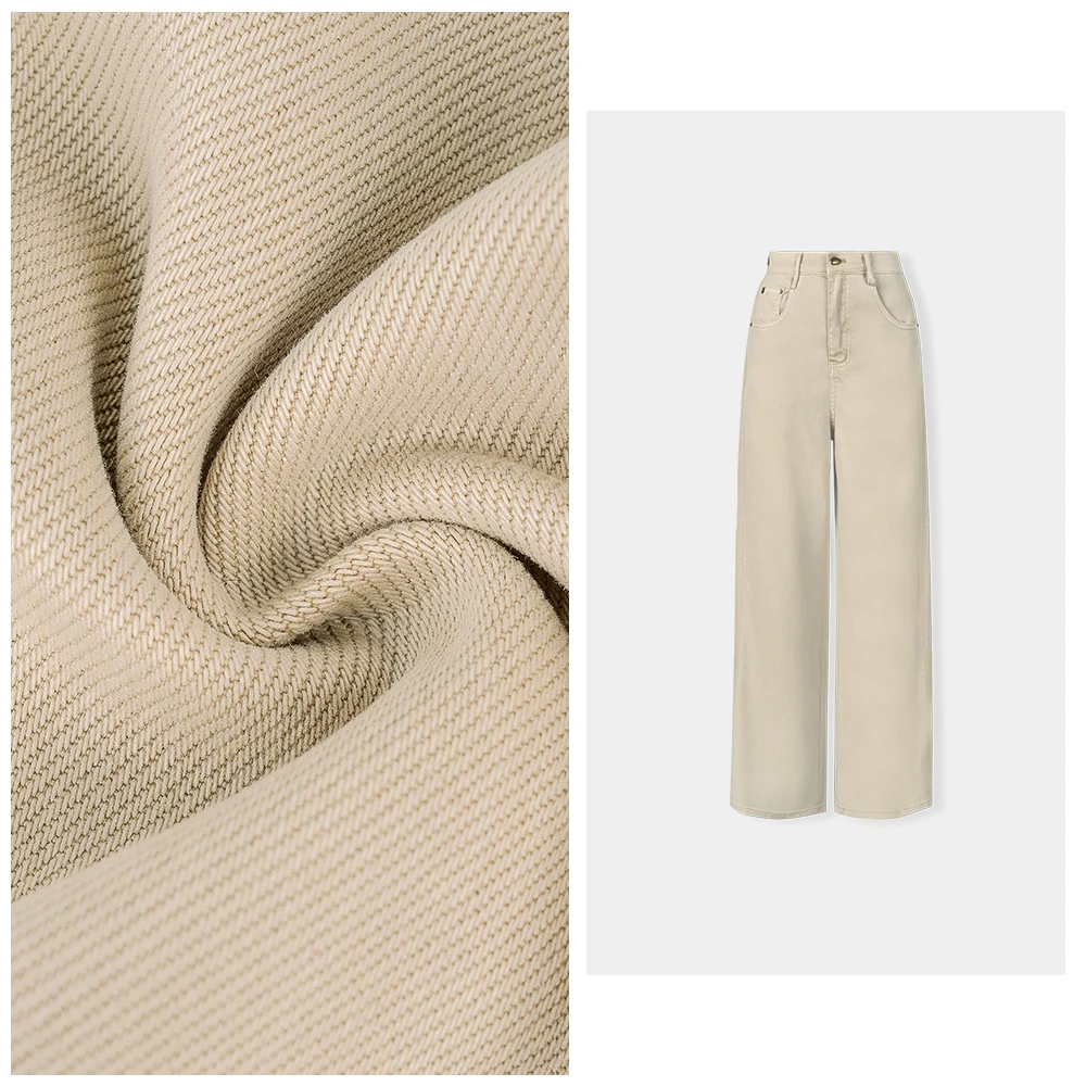 沙丘 | 莱赛尔 升级百搭后松紧腰直筒牛仔裤9YAK10020大萌