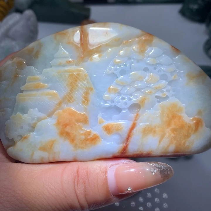 翡翠未镶嵌颈饰保真天然A货翡翠