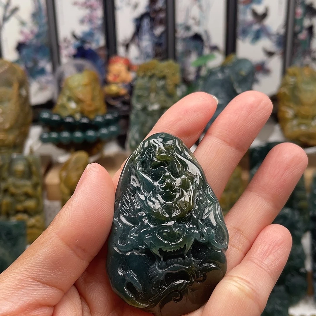 翡翠未镶嵌颈饰天然翡翠a货龙