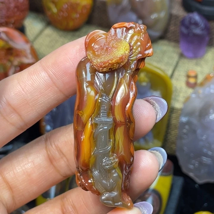 玛瑙/玉髓未镶嵌珠宝奇石北票钟馗