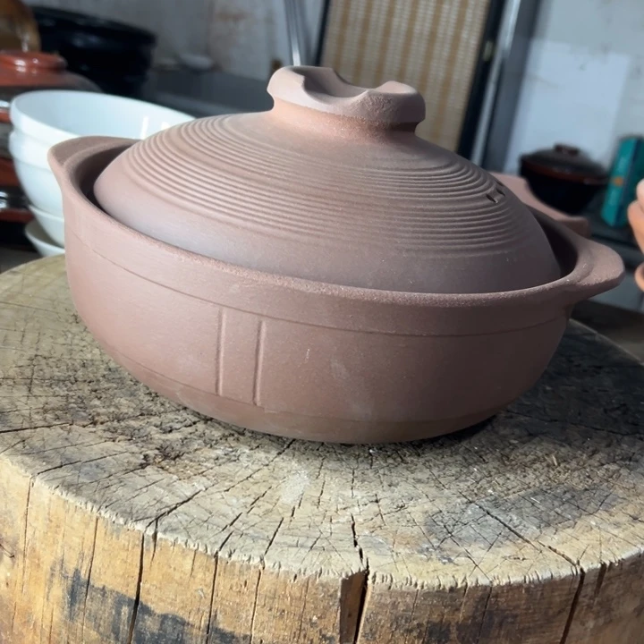 库存尾货紫砂干烧锅一套口径27