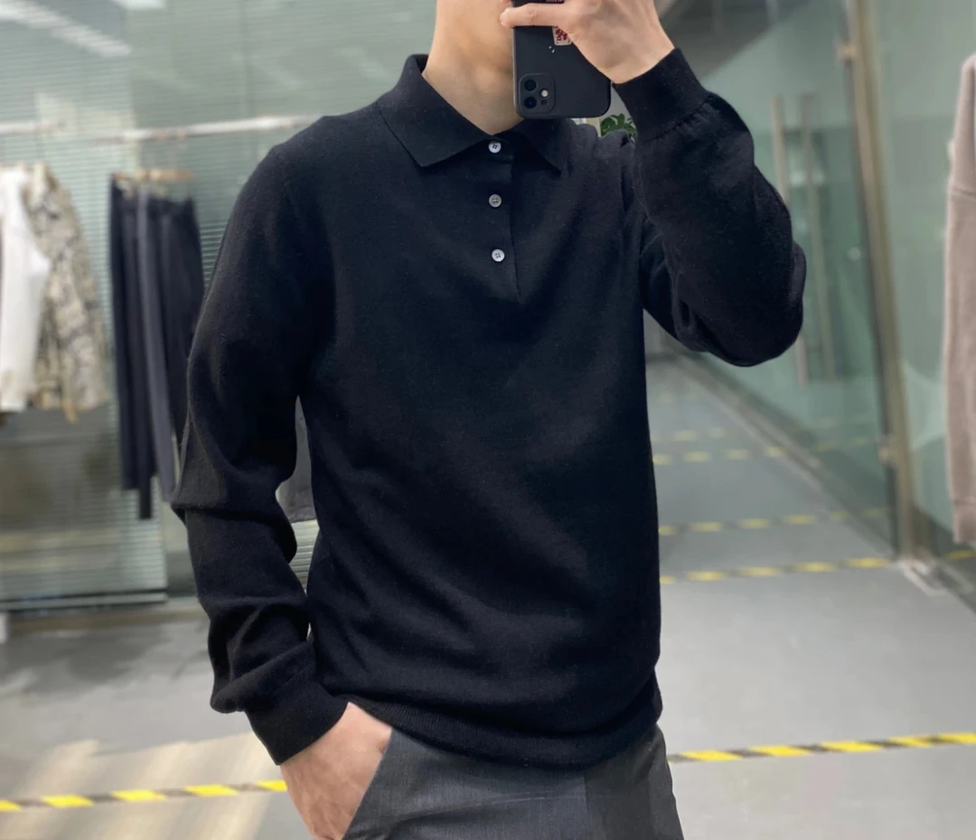 编号链接02.10号 男士长袖宽松纯色长袖 休闲百搭情侣简约 圆领