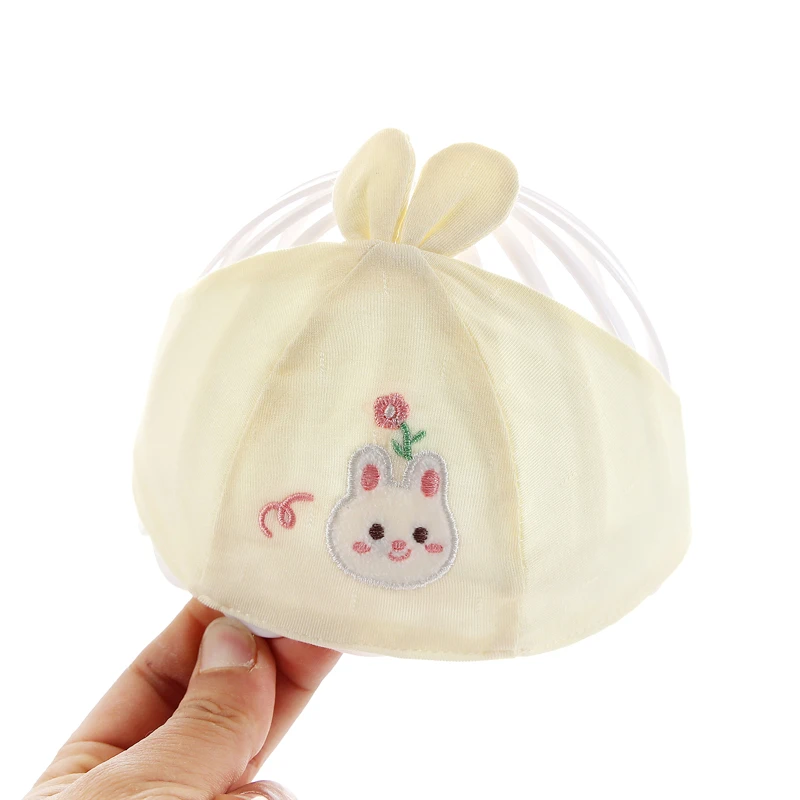 婴儿帽子薄款夏季新生儿发带可爱超萌三个月宝宝外出护囟门胎帽