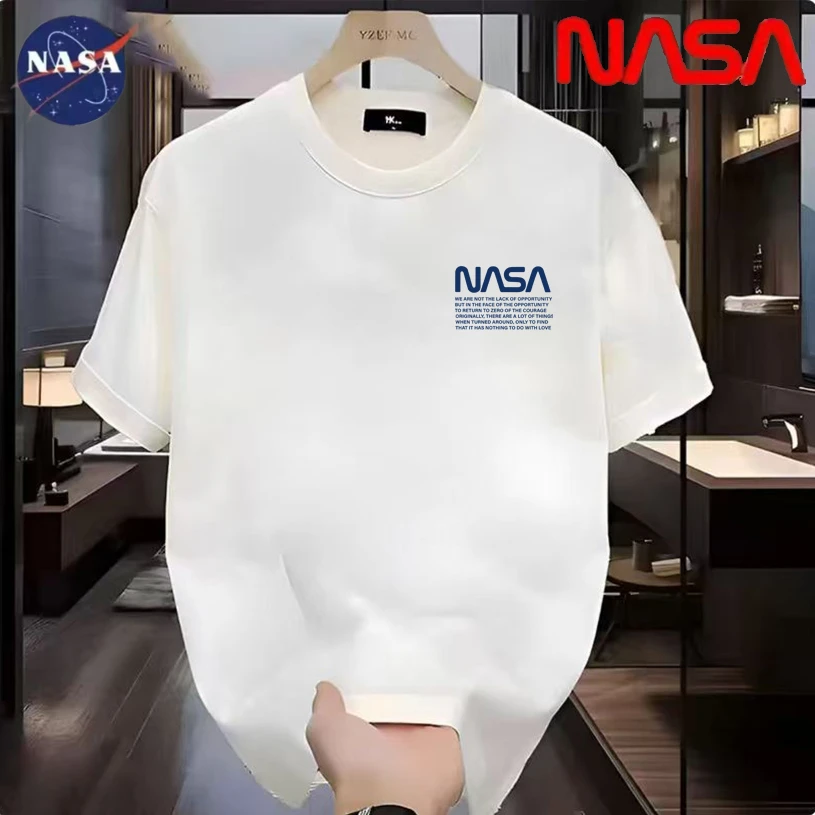 NASA联名纯棉夏季圆领短袖T恤微宽松时尚男女同款休闲百搭04