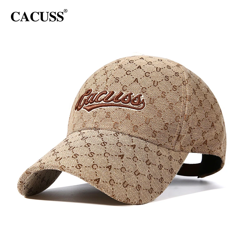【Cacuss】帽子女印花高级感大头围刺绣大帽檐遮阳棒球帽户外鸭舌帽