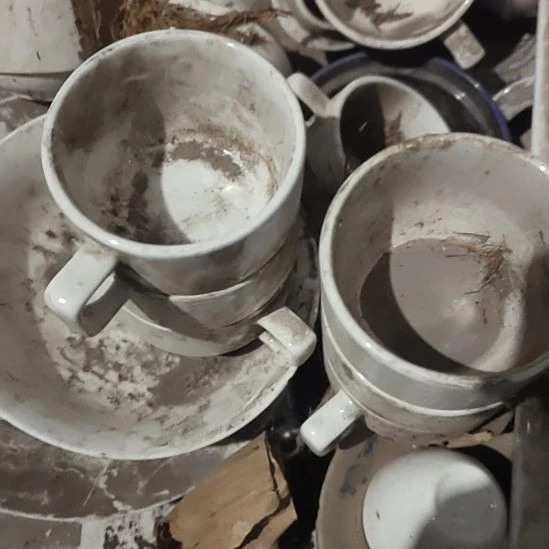 瓷发六个咖啡杯，国营四厂库存，
