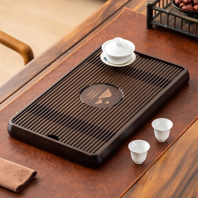 新竹制茶盘家用托盘桌面茶具客厅专用沥水干泡茶壶台茶盘家用托盘
