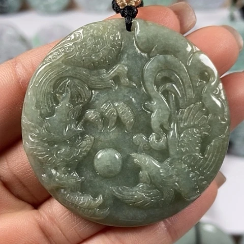 翡翠颈饰未镶嵌龙凤呈祥福利