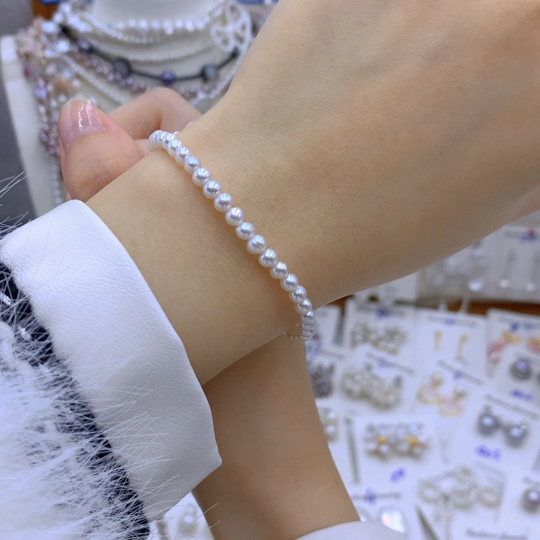 淡水珍珠颈饰银S925镶嵌