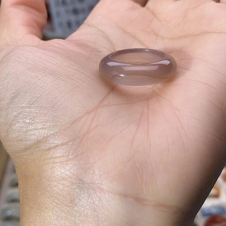 玛瑙/玉髓未镶嵌戒指A63不退换港12直径16.3