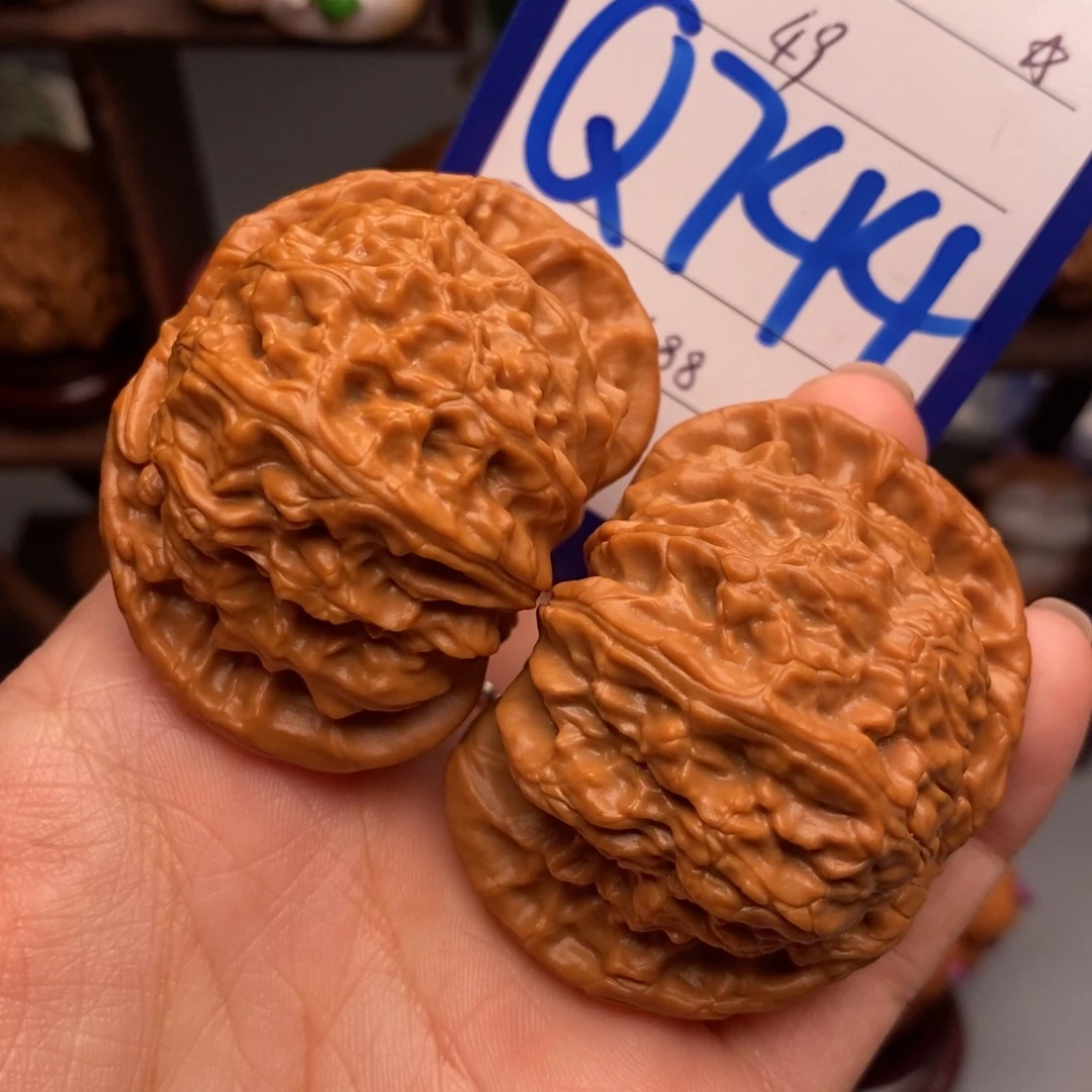 吊坠文玩核桃白狮子49