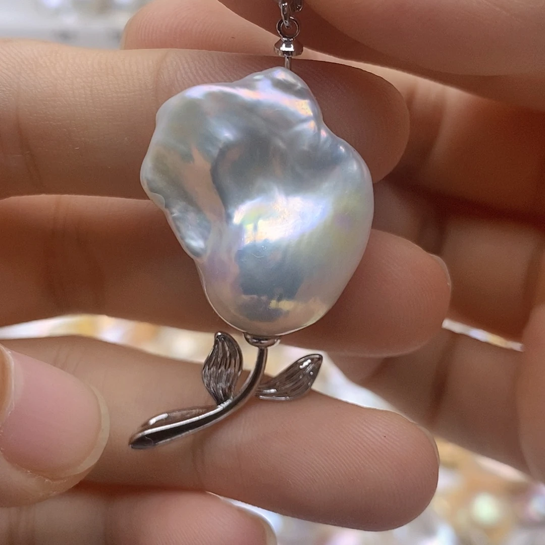 吊坠(不含链)未镶嵌淡水珍珠环***9