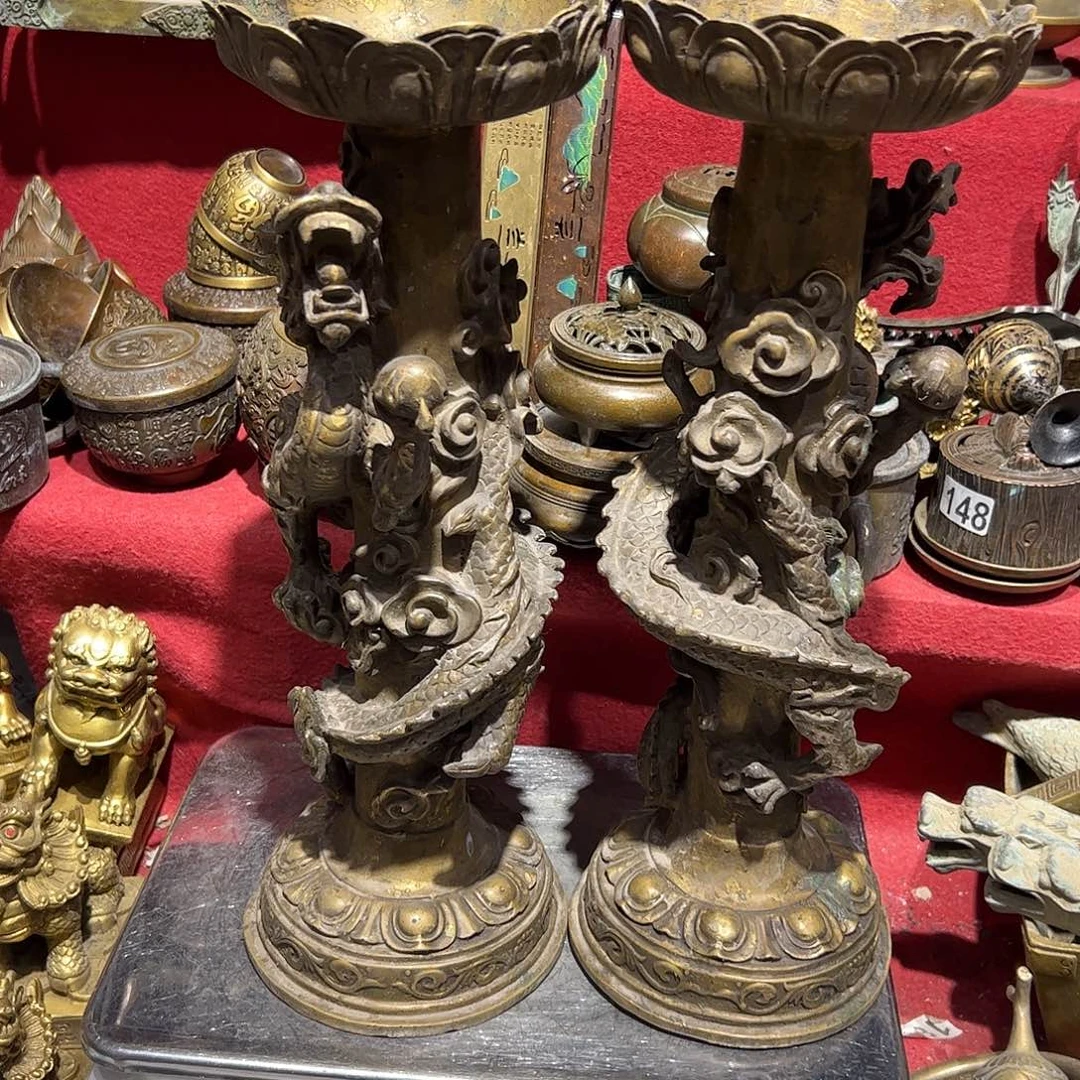 潮*林微瑕疵黄铜摆件工艺品