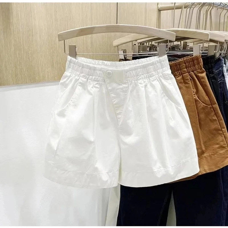 短裤女2025夏季外穿宽松显瘦阔腿裤高腰a字休闲百搭
