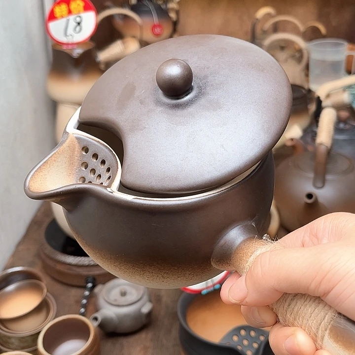 微瑕带盖长把煮茶壶一个123333333