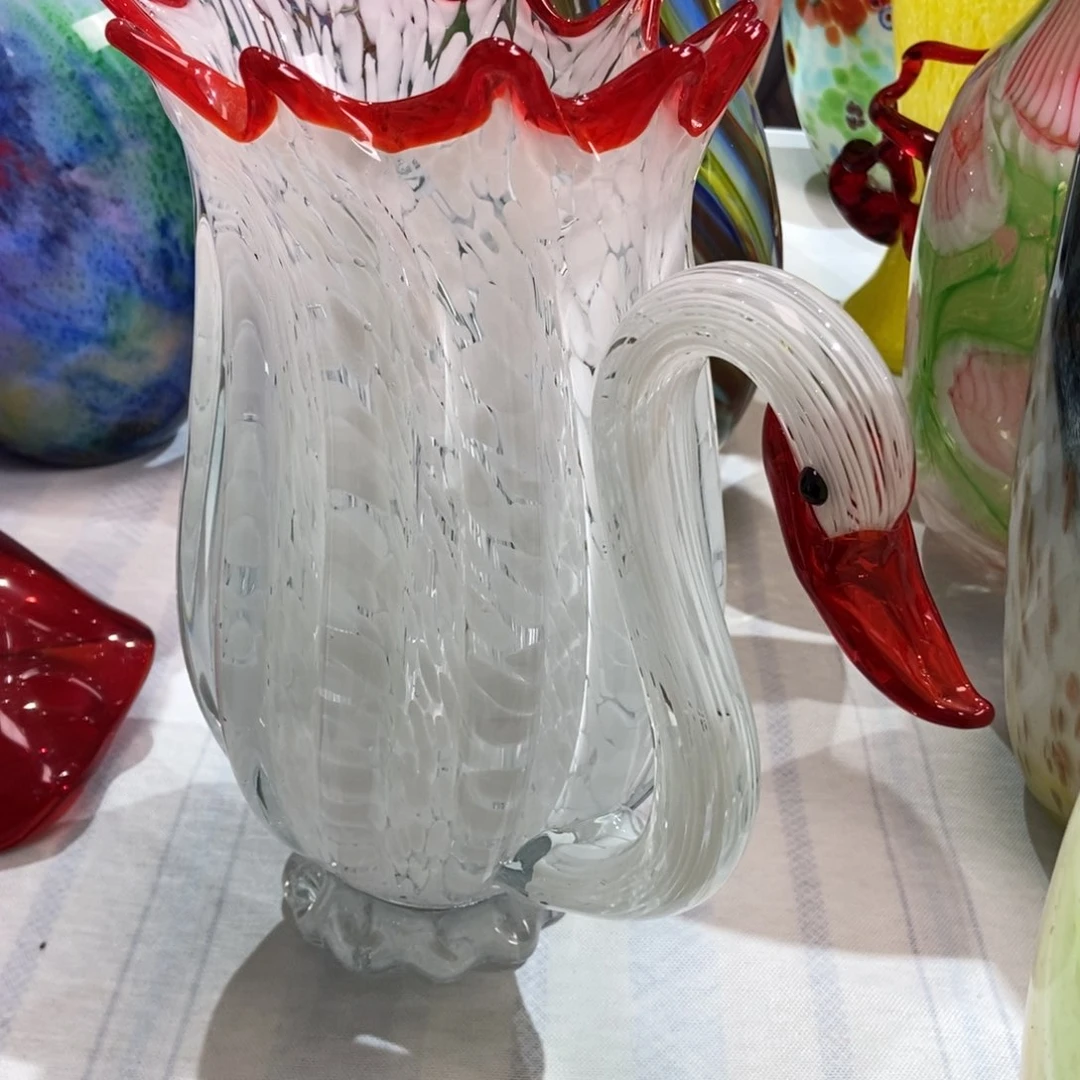 琉璃手工艺品1*1天鹅瓶