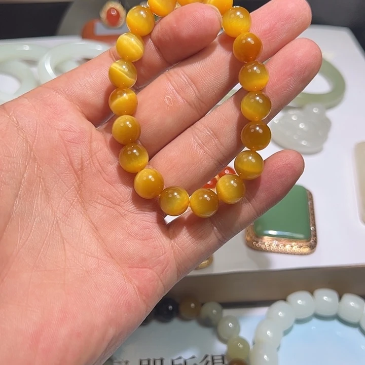 未镶嵌手链硅化玉虎睛石
