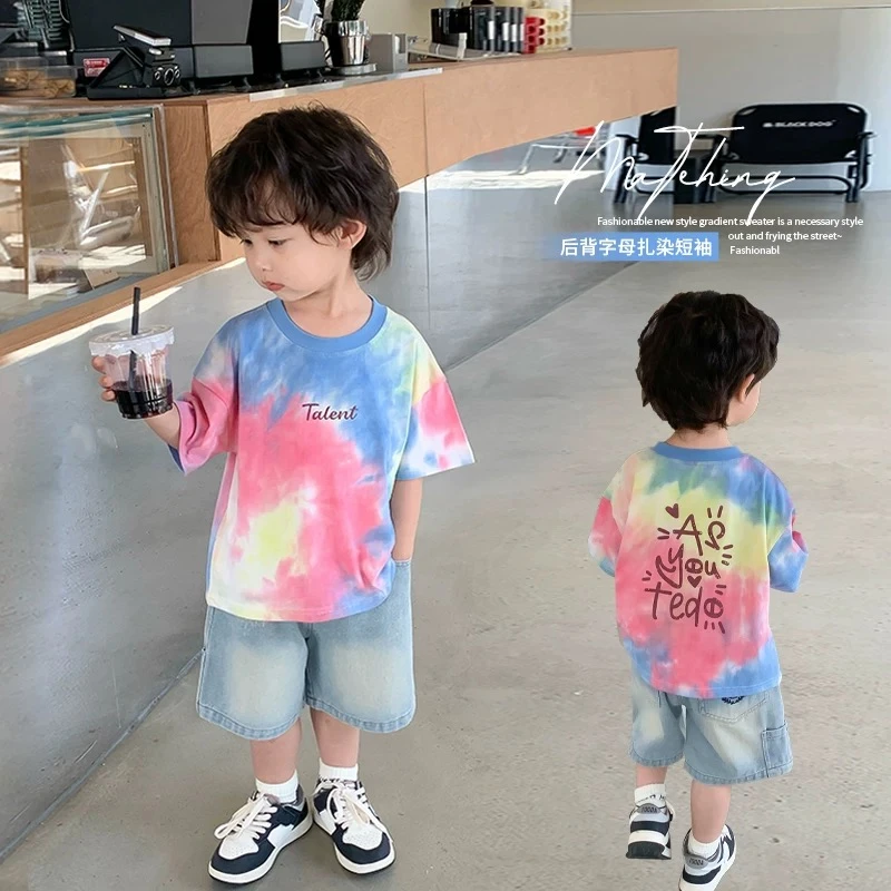 童装男童t恤短袖痞帅风2025新款儿童半袖夏季纯棉男宝宝男孩夏装T