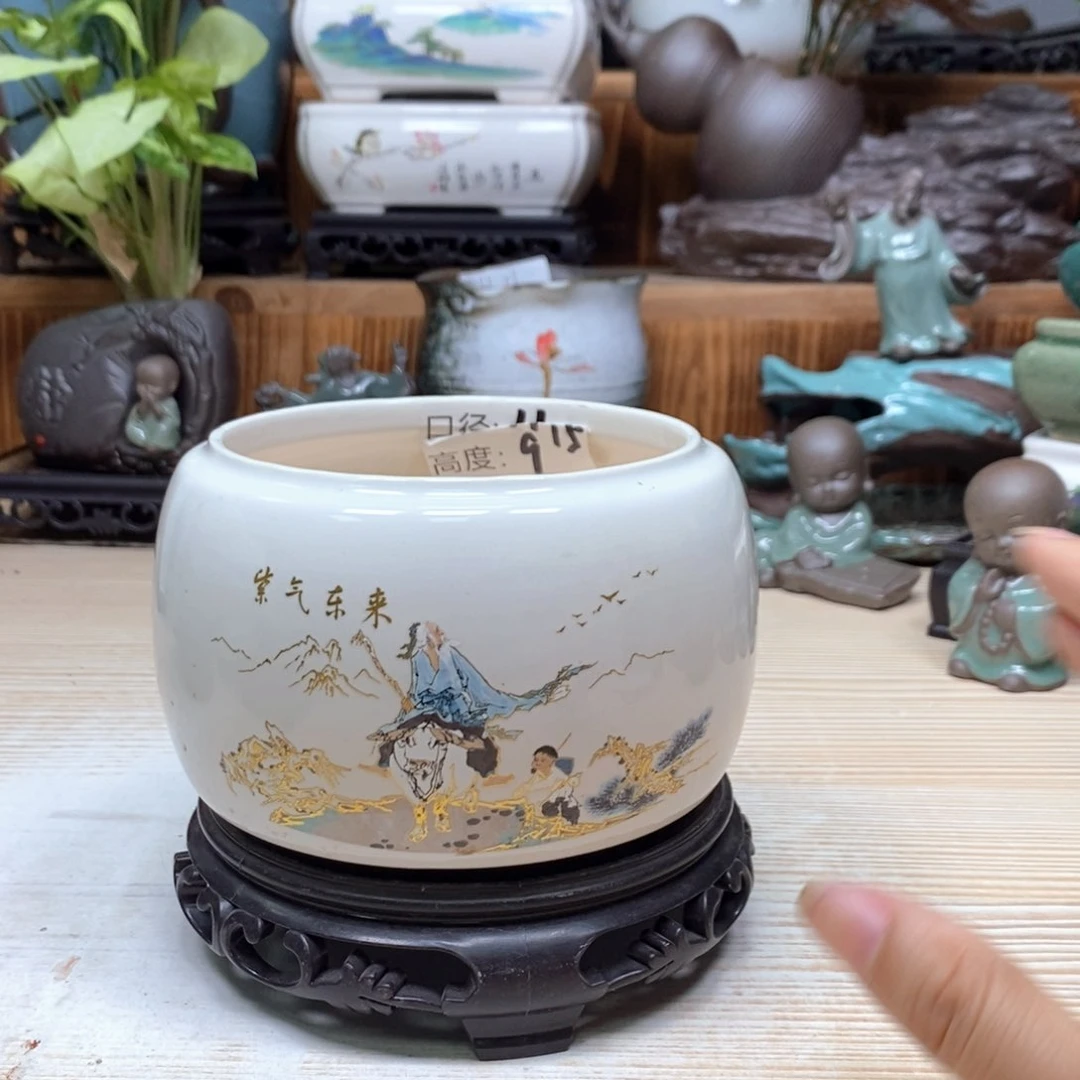 紫砂花盆陶瓷艺术花盆陶瓷