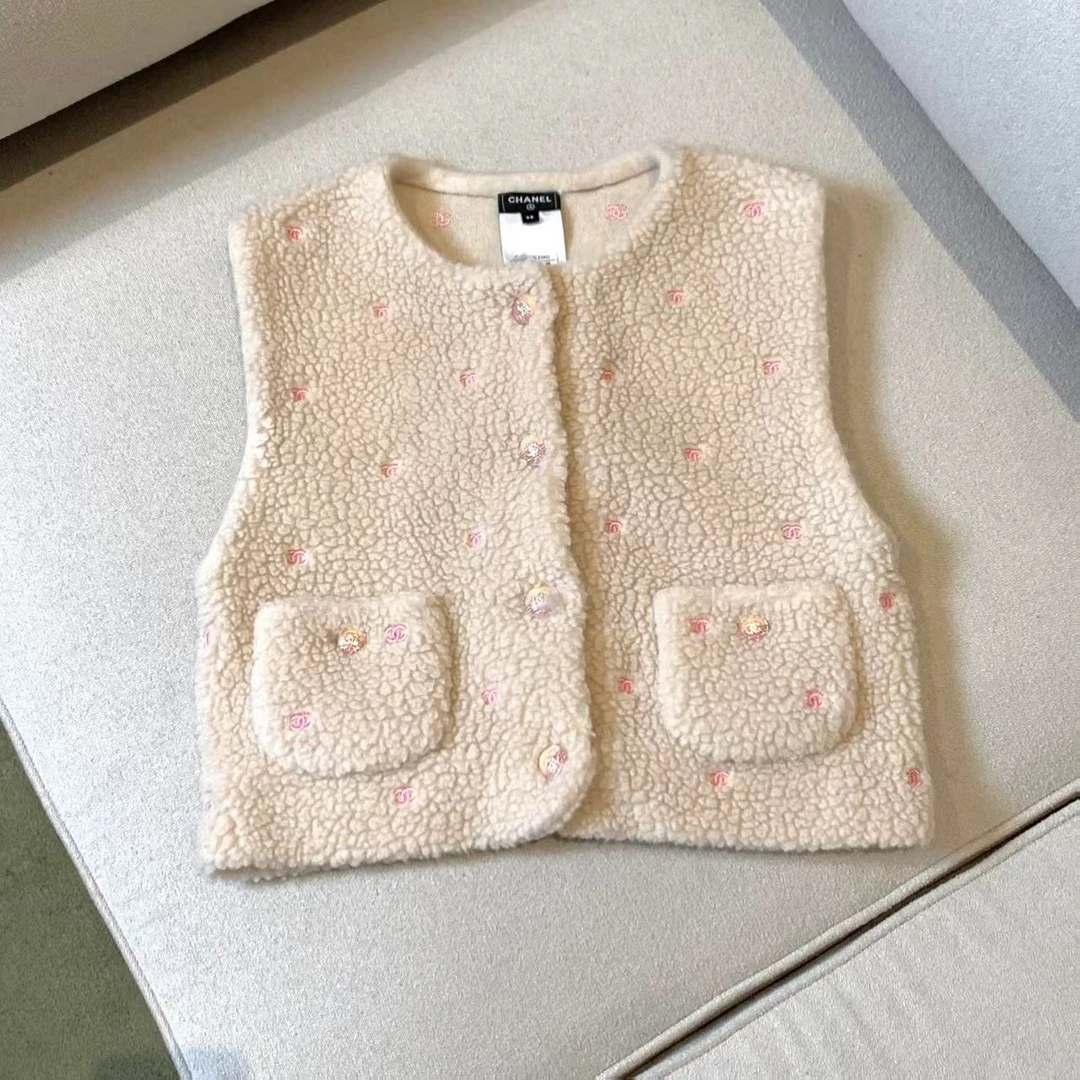 99新 Chanel/香奈儿 壹臻/米色小马甲 38码 89308254