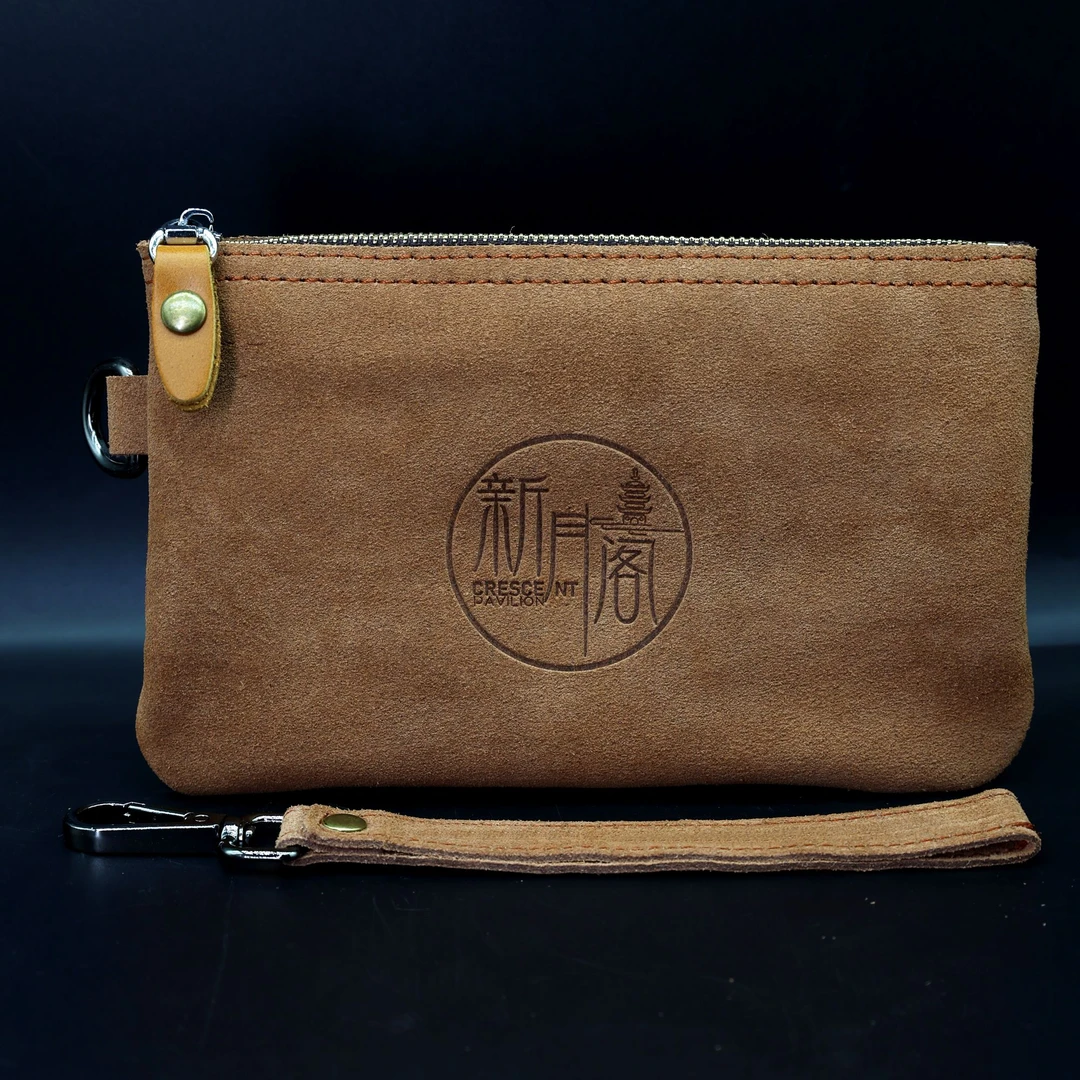 【新月阁】文玩袋 麂皮手工文玩保养收纳袋核桃盘珠袋首饰袋