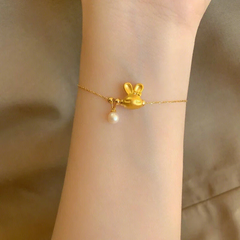 铜合金手链 米菲兔手链女好运寓意手串轻奢小众本命年手饰高级感