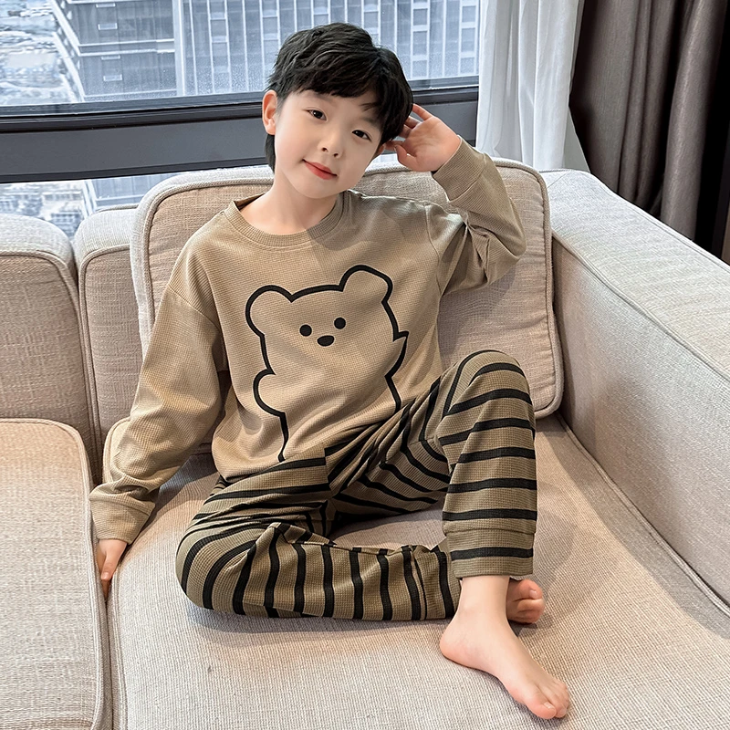 儿童装男童秋装纯棉睡衣2026新款春秋款中大童长袖秋季男孩家居服