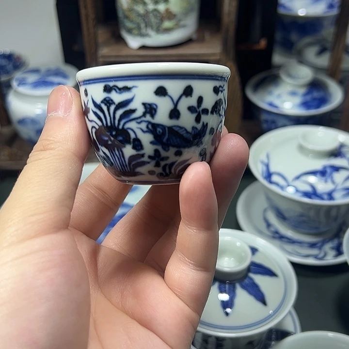 微瑕柴窑景德镇纯手工手绘
