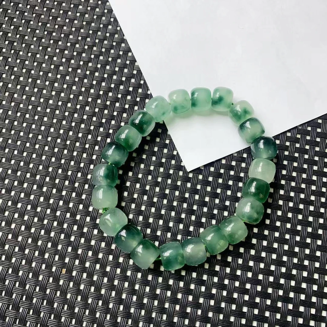 [小石]B778绿花系桶珠手链10M时尚多样性发一个-奇石