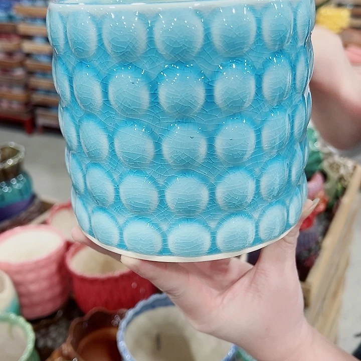 有孔，凑单福利满10元发货陶瓷多肉花盆！