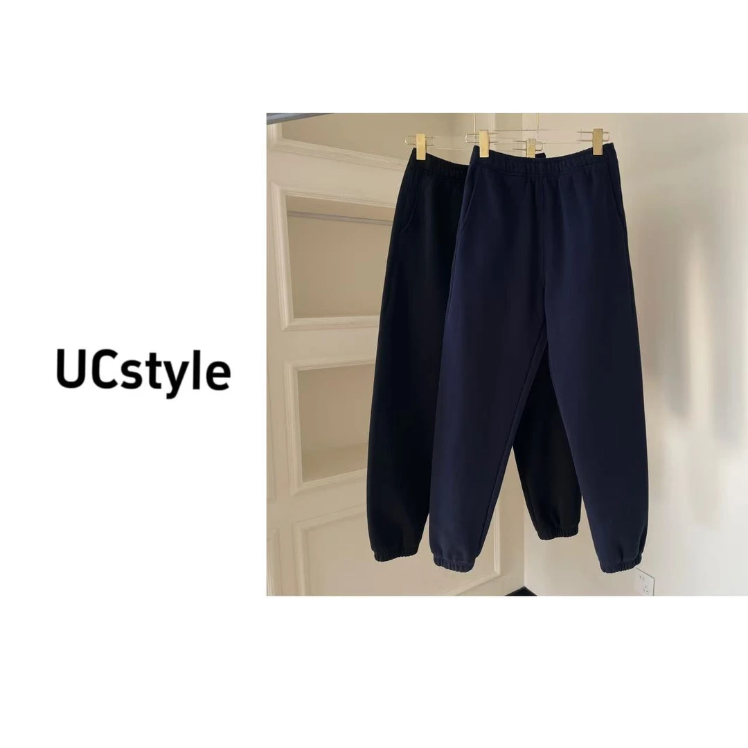 A7054重磅加绒束脚卫裤主播穿S码