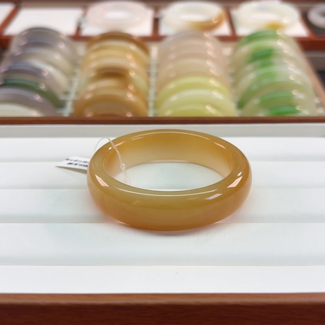 和田玉未镶嵌手镯【满圈红糖 AB面】