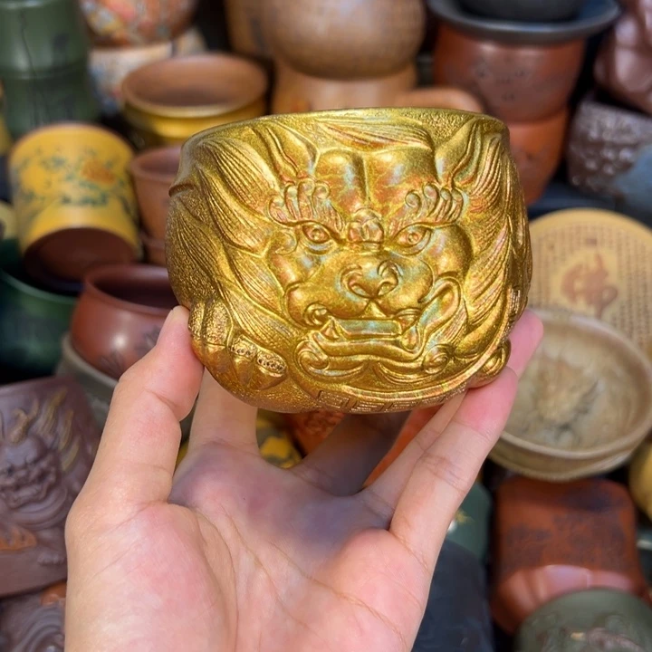 紫砂茶杯宜兴紫砂杯子