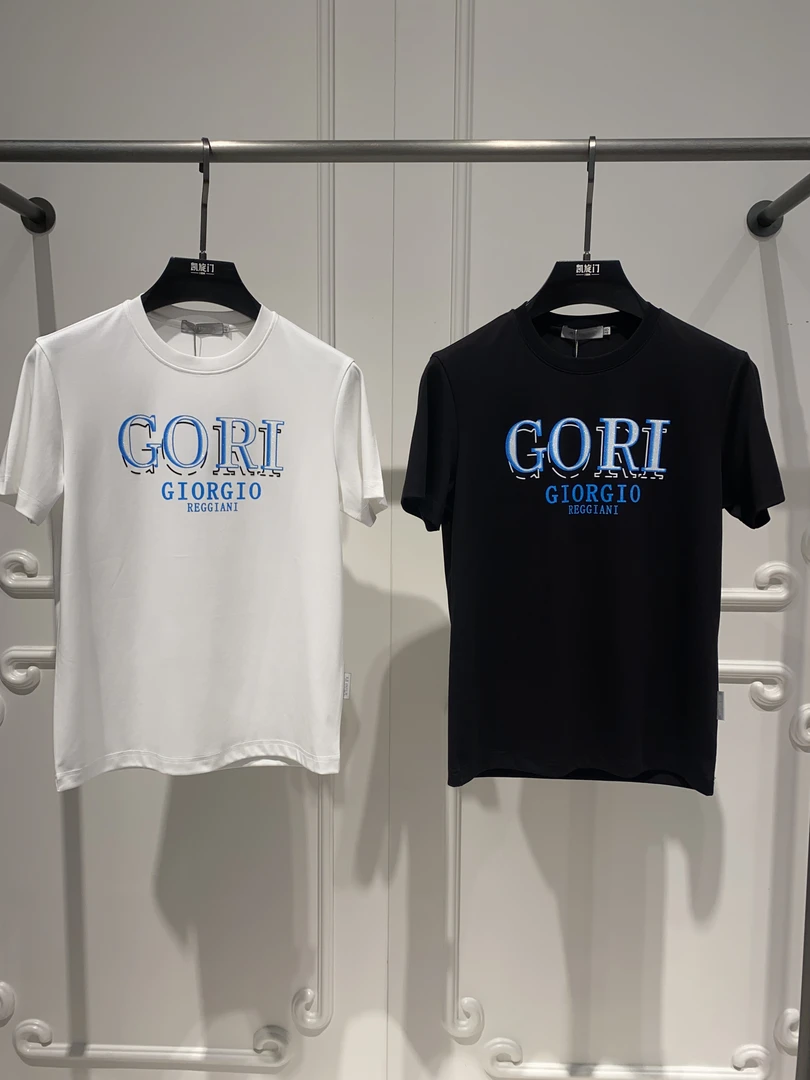 【凯旋门男装】夏季新款男士百搭字母简约印花休闲t恤衫圆领短袖t