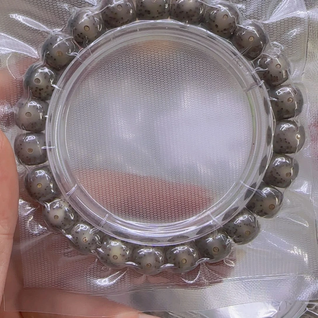 星月菩提手串116殿堂黑冰星月菩提1.0桶单圈