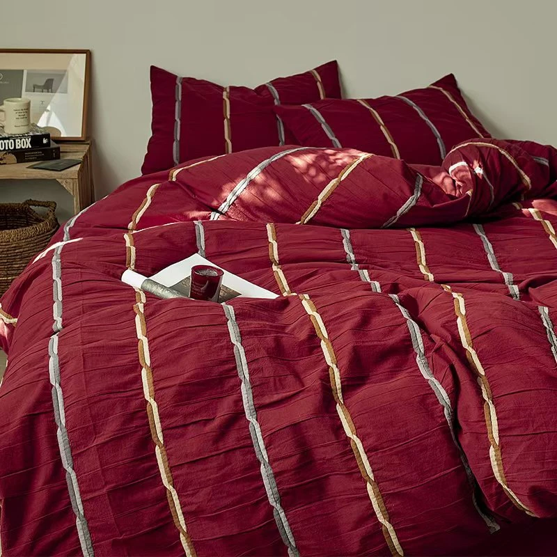 畅姐推荐【朱锦雅韵】全棉色织提花扭麻花春秋被/床上用品