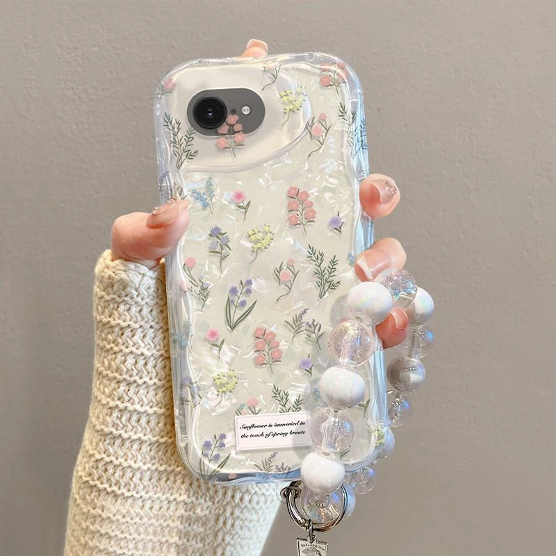 清新小碎花适用苹果16e手机壳硅胶防摔iphone16pro小清新网红款