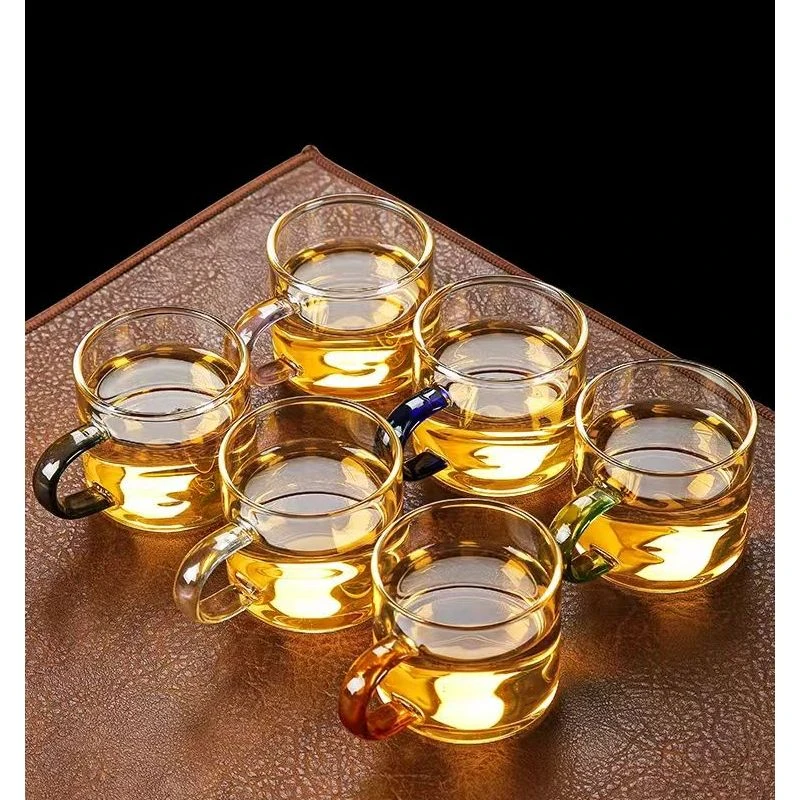 E671-六色玻璃把手杯YC