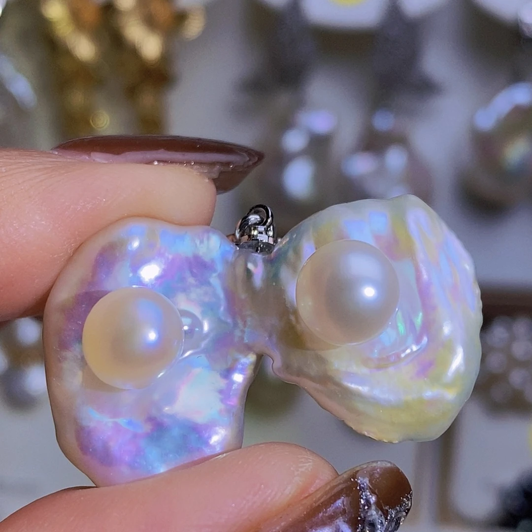 明***好淡水珍珠淡水珍珠银S925镶嵌