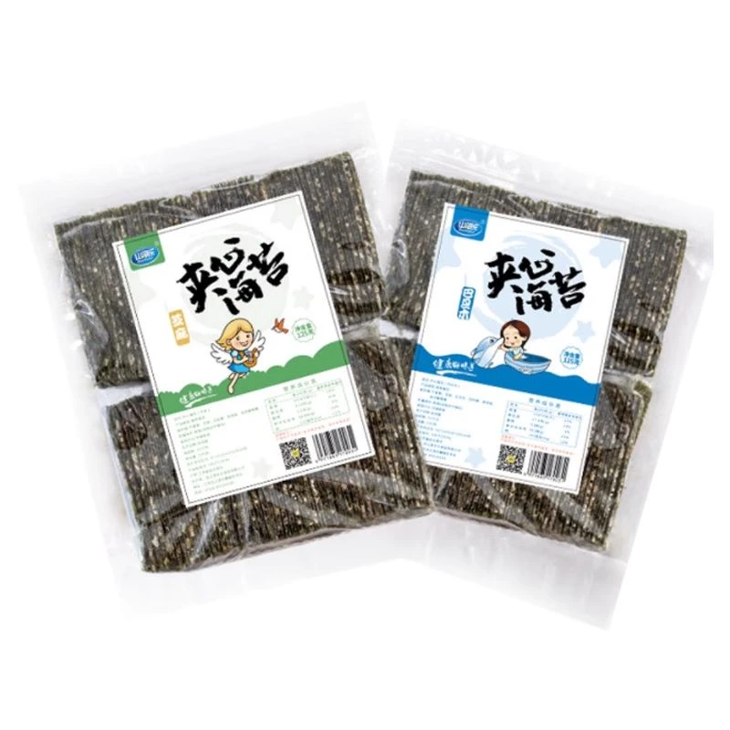 海苔夹心脆芝麻夹心海苔大片装夹心海苔脆即食儿童零食袋装无添加