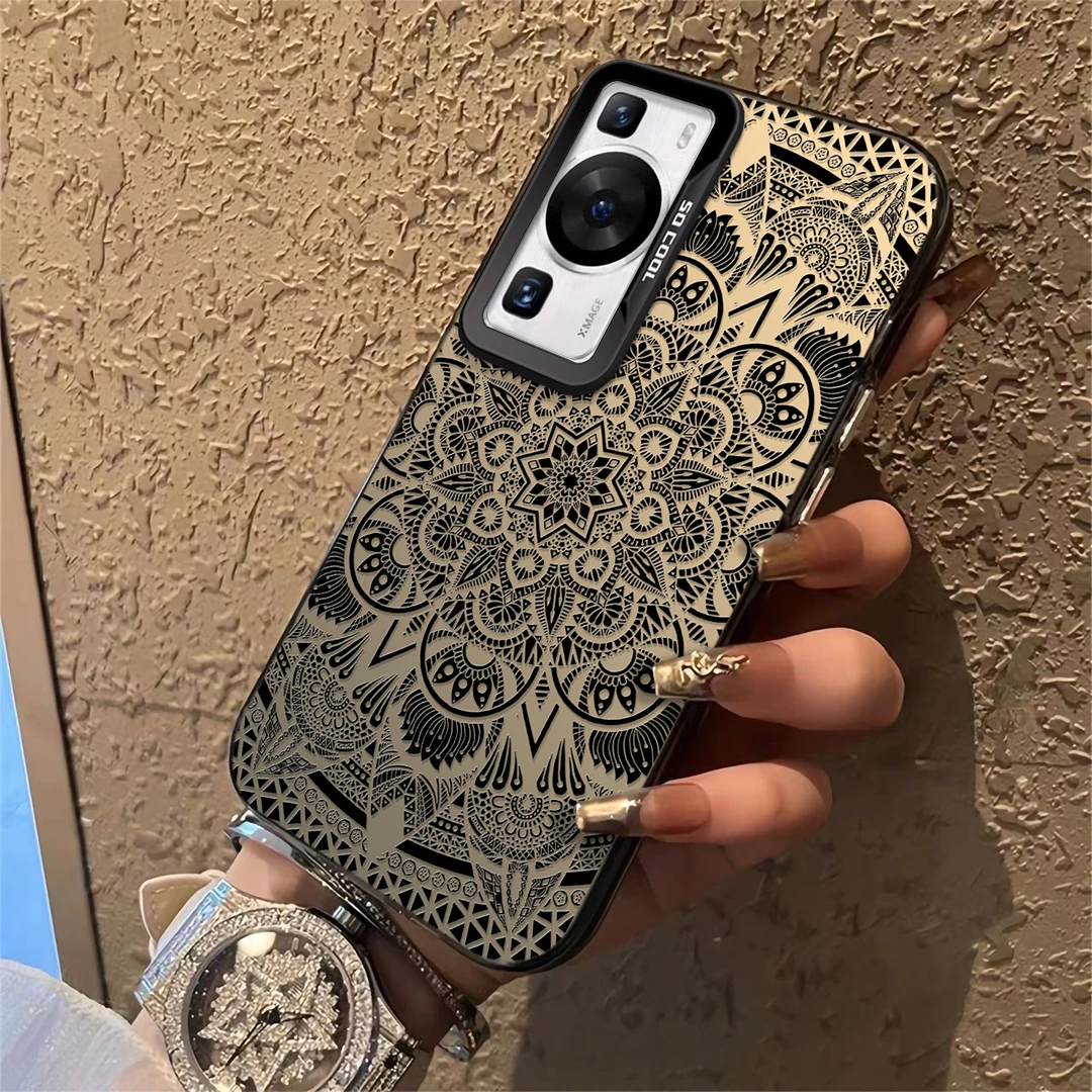 适用于【华为】P60/P60Pro新款满屏时尚花纹高级感潮流防摔手机壳