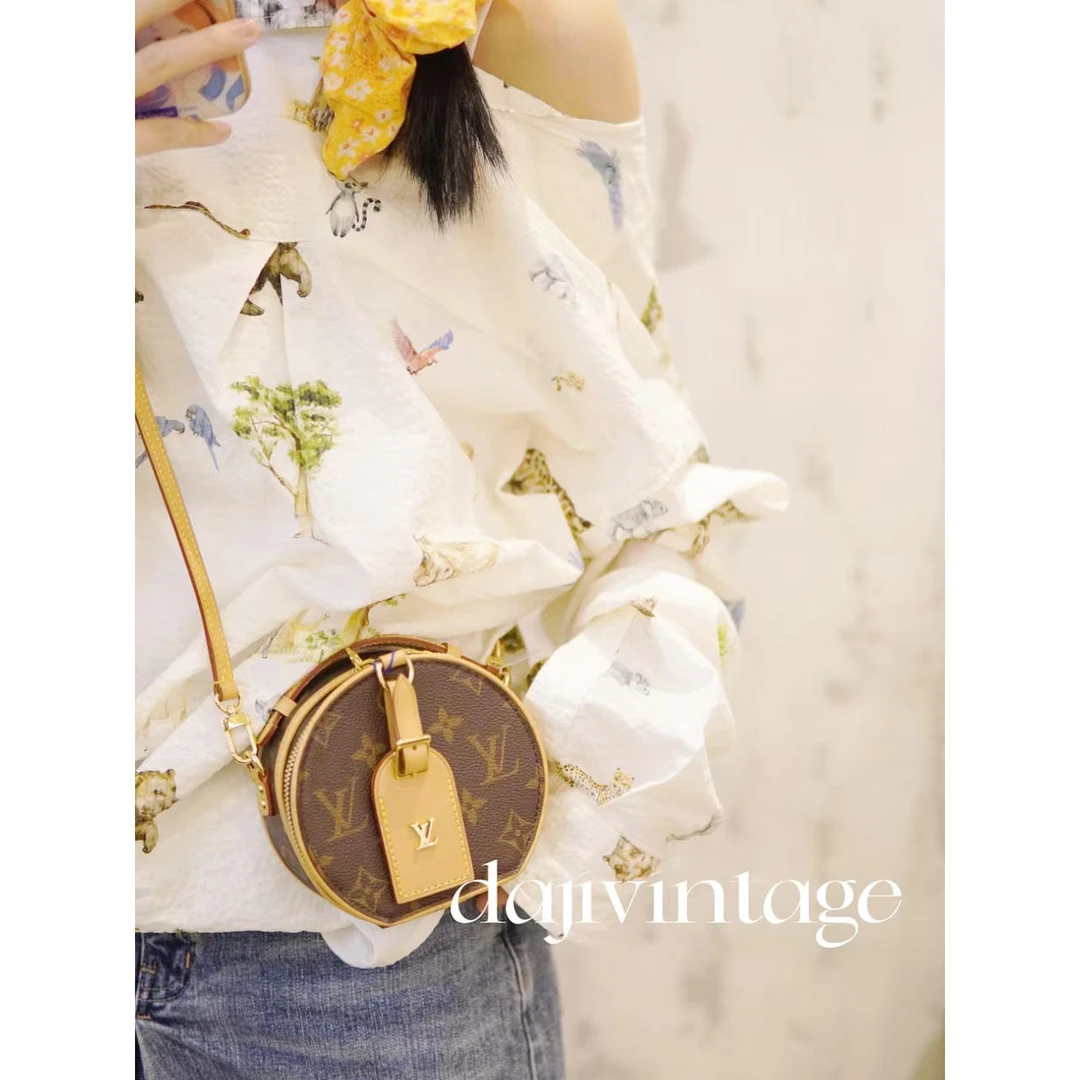 95新 LouisVuitton/路易威登 大吉中古/Lv老花小硬饼斜挎包