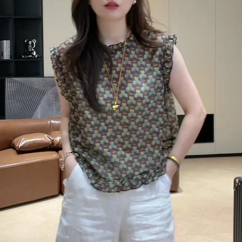 2025夏季爆款宽松休闲宽松韩版轻奢透气时尚小众舒适的上衣