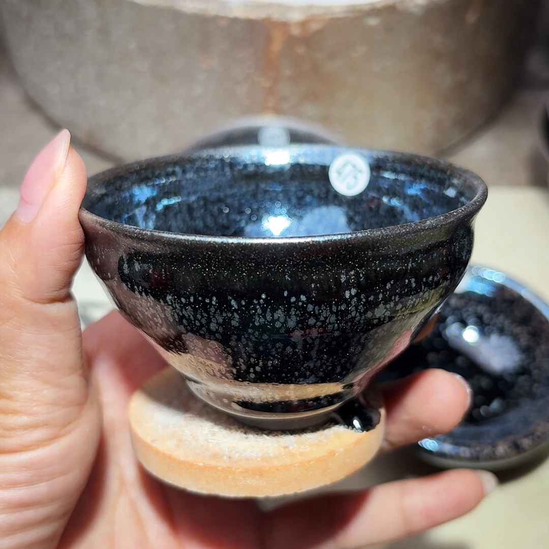 茶盏475。义兴龙窑建盏微瑕